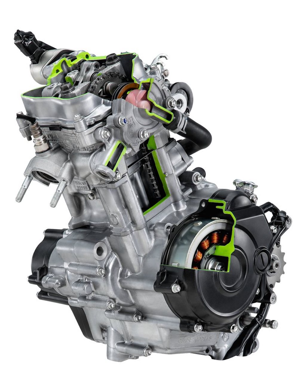 ヤマハのWR155R系のエンジン