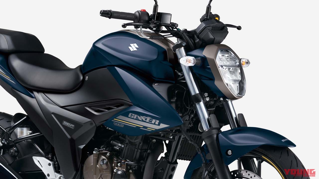 48万円台の軽二輪スポーツ！ スズキ「ジクサー250」新色はマットブルー
