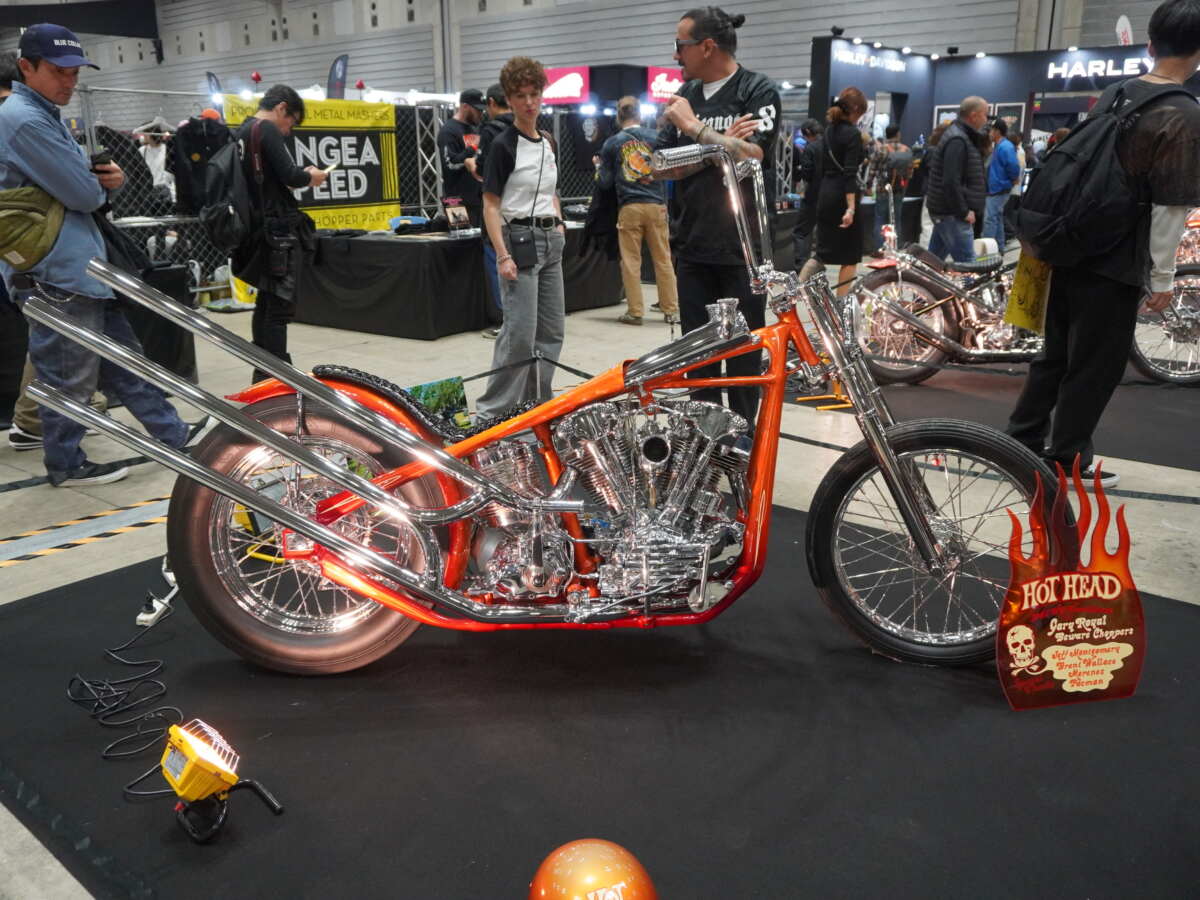 BORN-FREE 15 INVITED BUILDER 1ST PLACE "HOT HEAD" KNUCKLEHEAD EL 1945 GARY ROYAL/BEWARE CHOPPERS【YOKOHAMA HOT ROD CUSTOM SHOW】撮影：青木タカオ