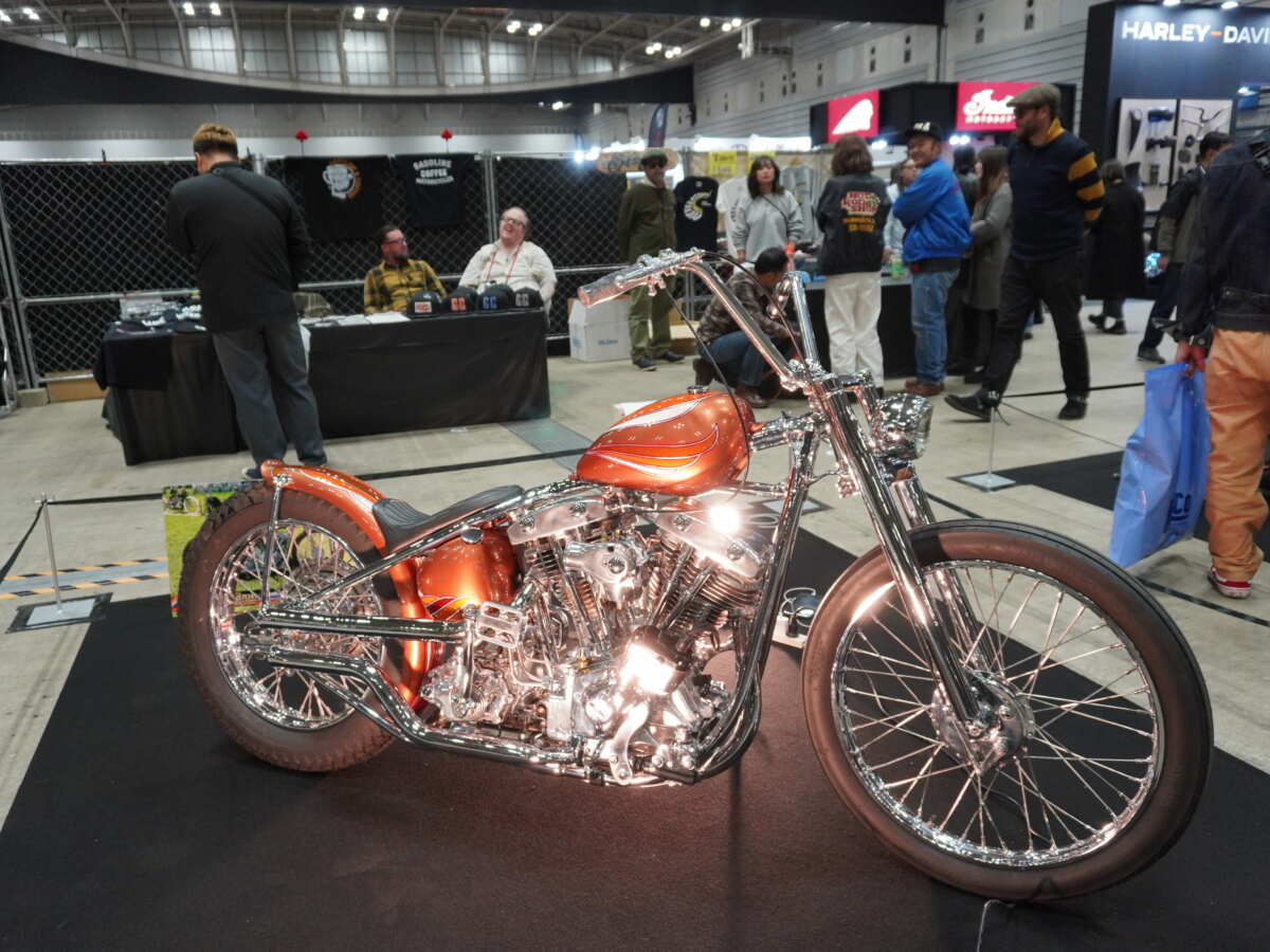 "THE NAKED TRUTH" SHOVELHEAD 1973 ANTHONY ROBINSON/GASOLINE & COFFEE 【YOKOHAMA HOT ROD CUSTOM SHOW】撮影：青木タカオ