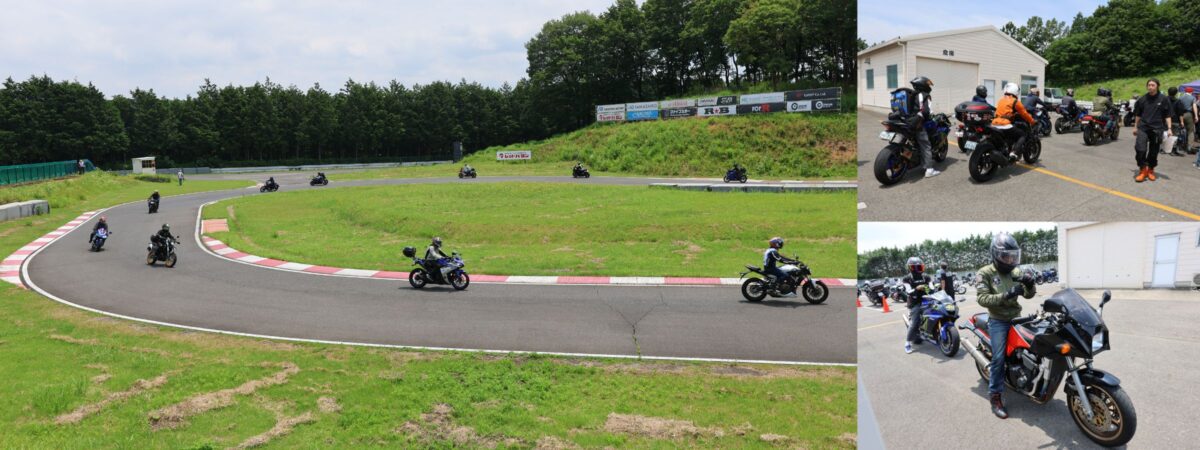 大人気となったサーキット体験走行の様子。