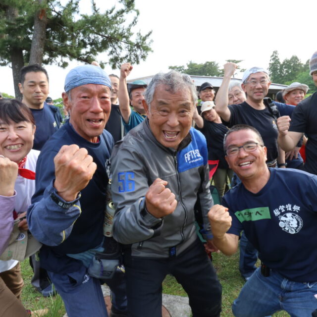 福島県の復興を願いライダー170名が天神岬に参集！！　“焚き火 night & キャンプ in ならは”
