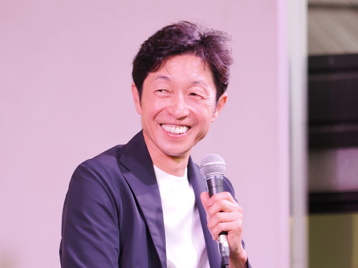 武豊騎手。サンタアニタウィークにて開催されたJRAジョッキーズトークステージにて。撮影：宮下豊史