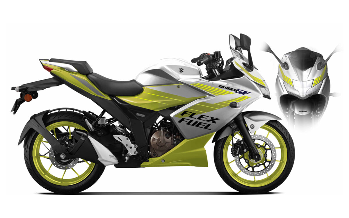 エタノール燃料で走る海外仕様モデル「ジクサーSF 250FFV」。