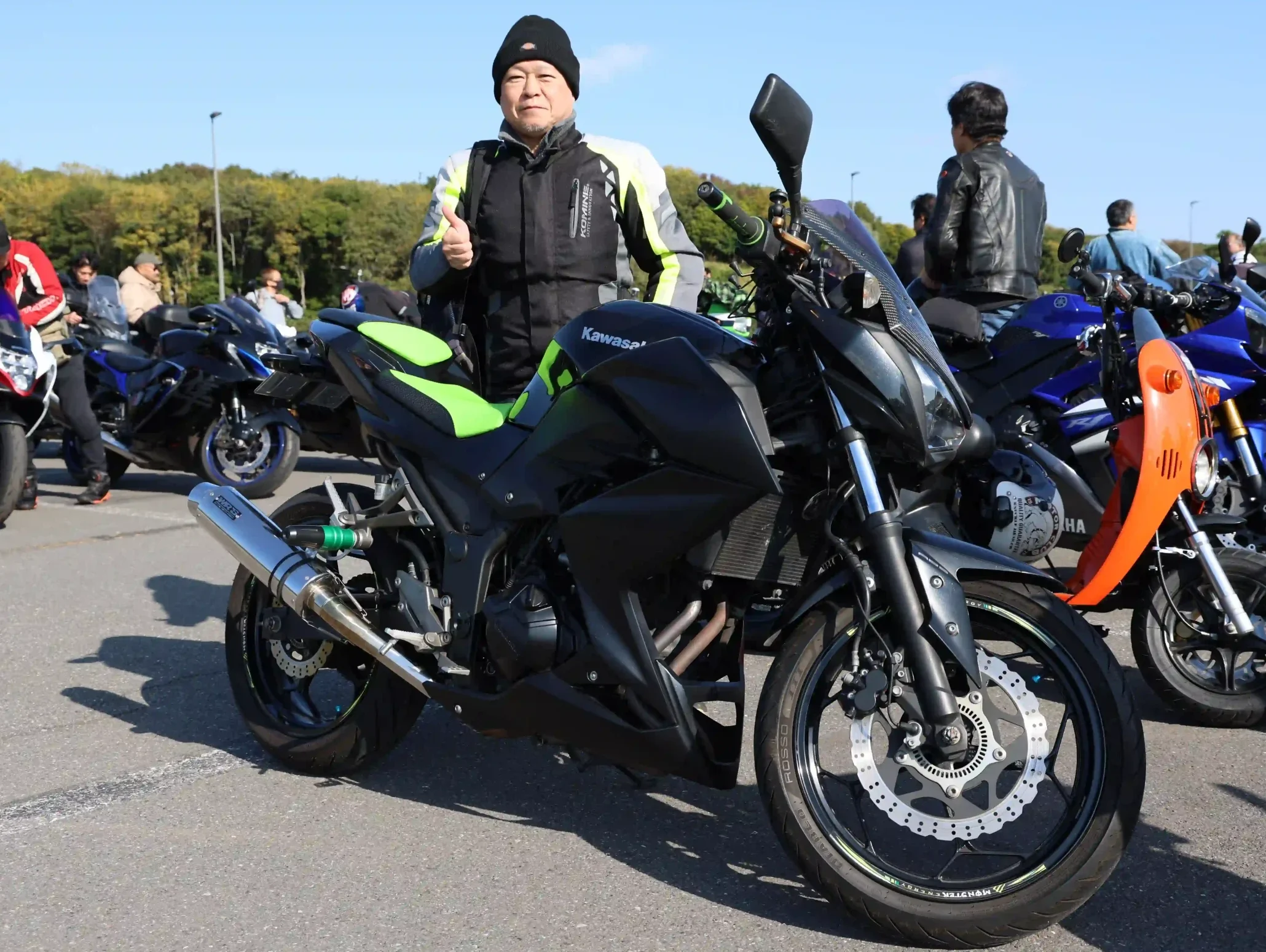 中原一行さんは、コロナ禍を機にバイクへリターン。以前はスズキのバンバン200に乗っていた。