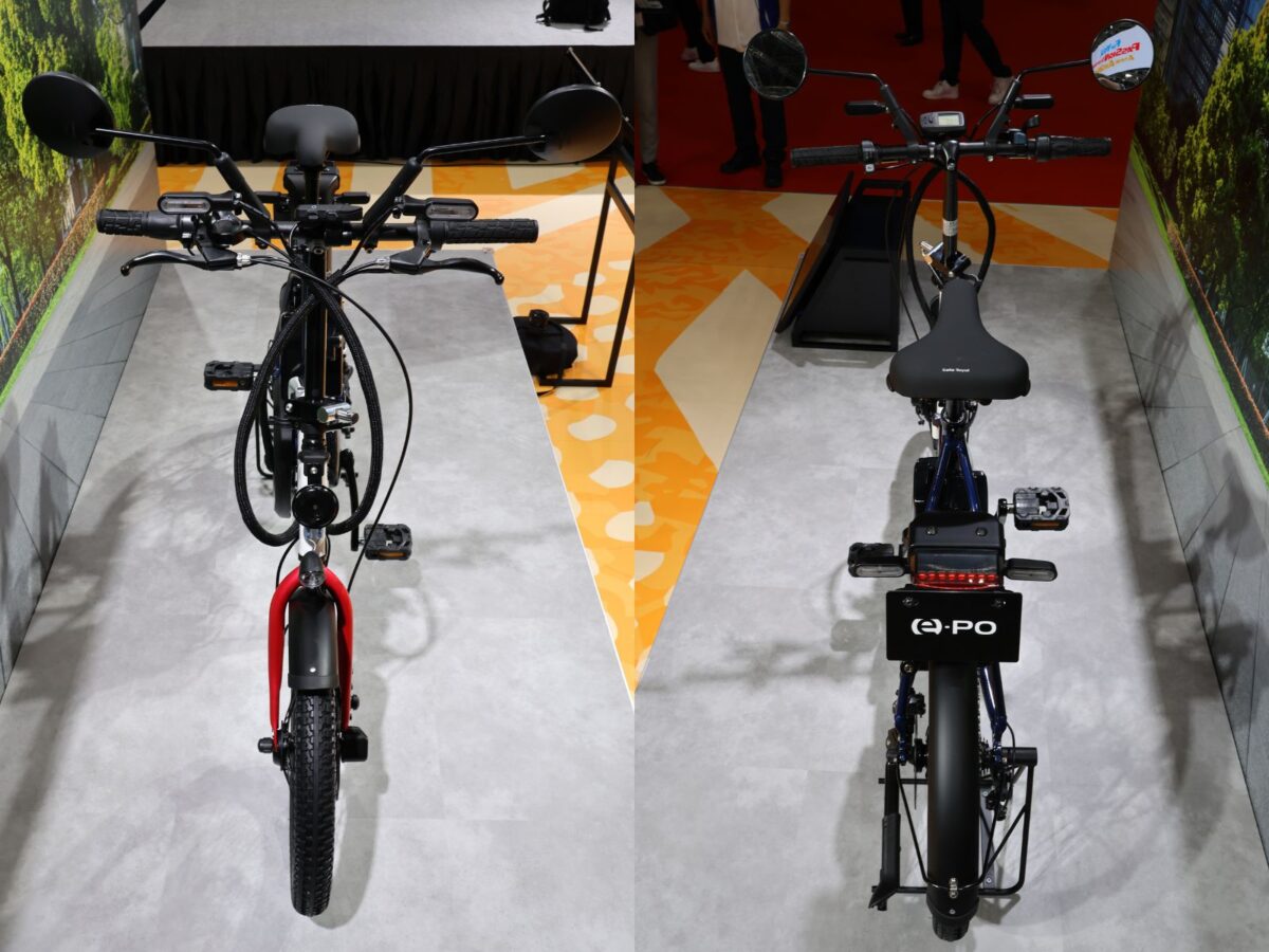 見た目に関しては、ほぼ折り畳み自転車。このサイズ感なら駐輪時にも場所を取らない。庭先や軒先はもちろんだが、マンション住まいの場合も玄関に置けそう。当然電動なのでガソリン車のように匂いやオイルに気をつかうこともない。