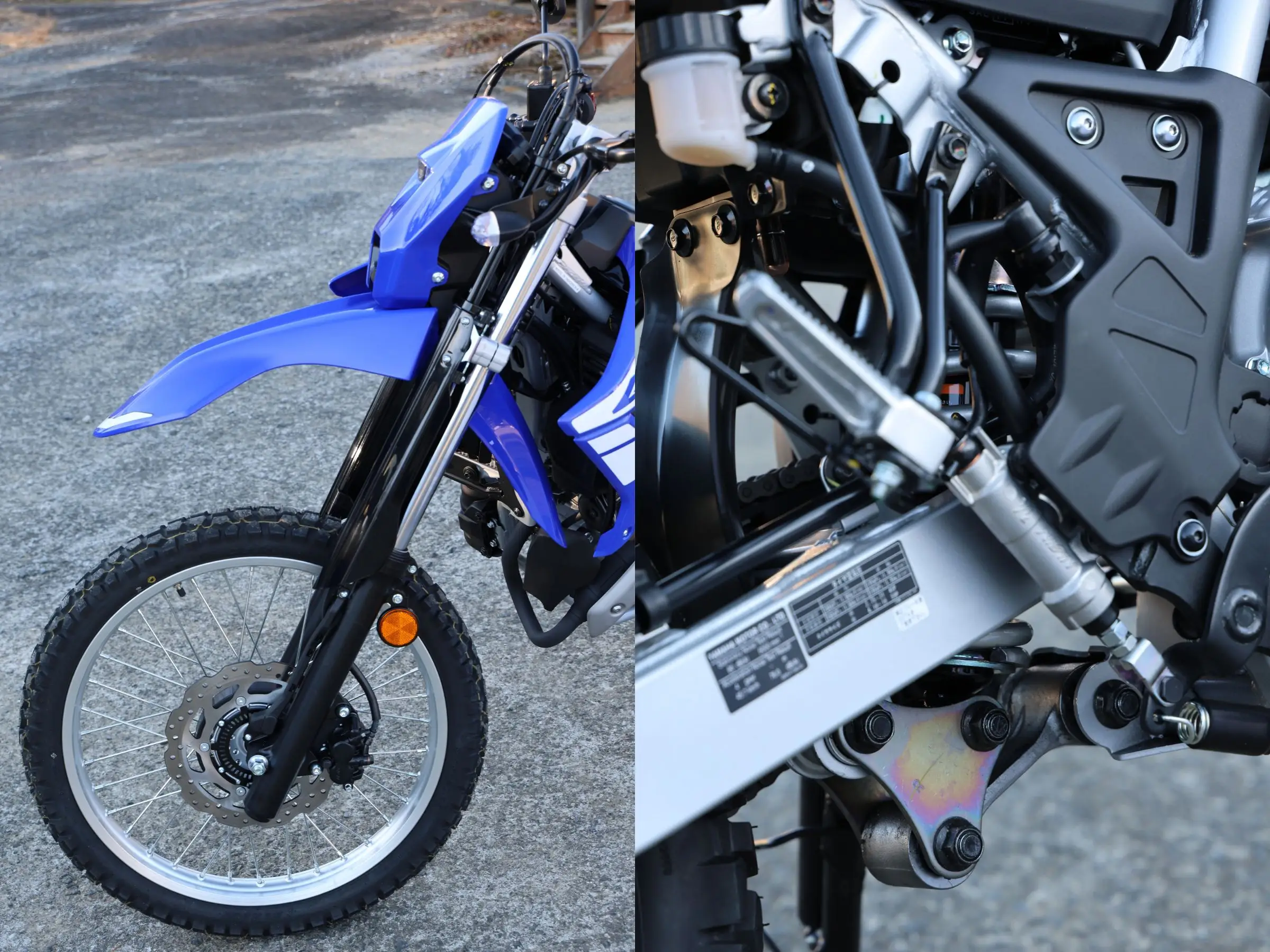 フロント21＆リヤ18インチホイールのフルサイズ仕様。フロントフォークのストロークは215mmで、リンク付きのリヤのホイールトラベルは187mmを確保。