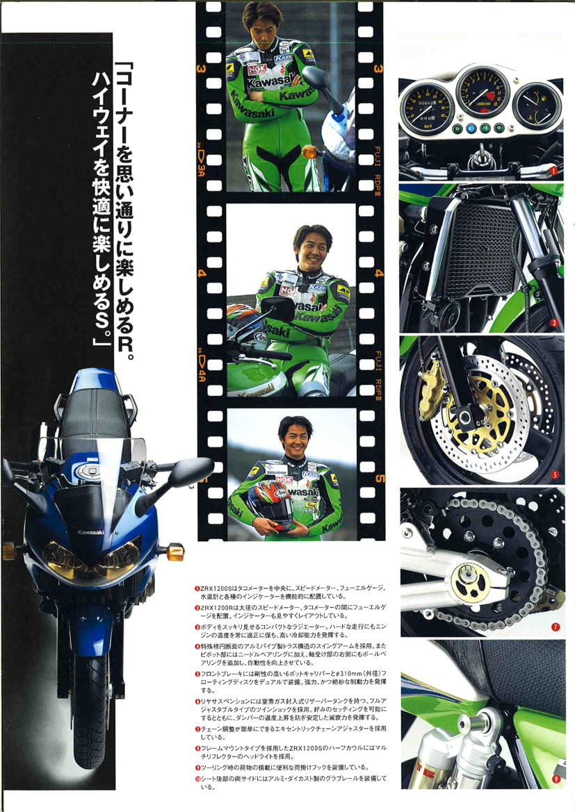 ZRX1200カタログメカ部分