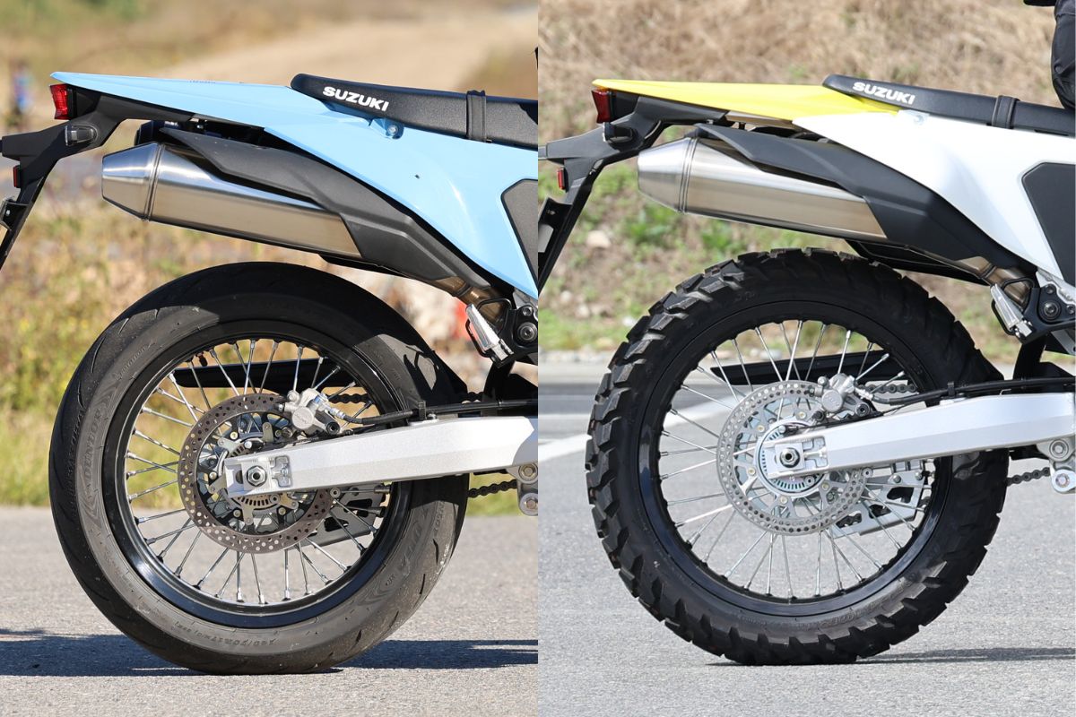 リヤのホイールサイズは、トレールバイクが18インチホイールが多いのに対し、『モタードモデル』は17インチホイールを採用。また近年のABS装着義務に関しても、『モタードモデル』は、ブレーキターンなどが行えるよう、リヤのABS制御が解除できるモデルが多い。