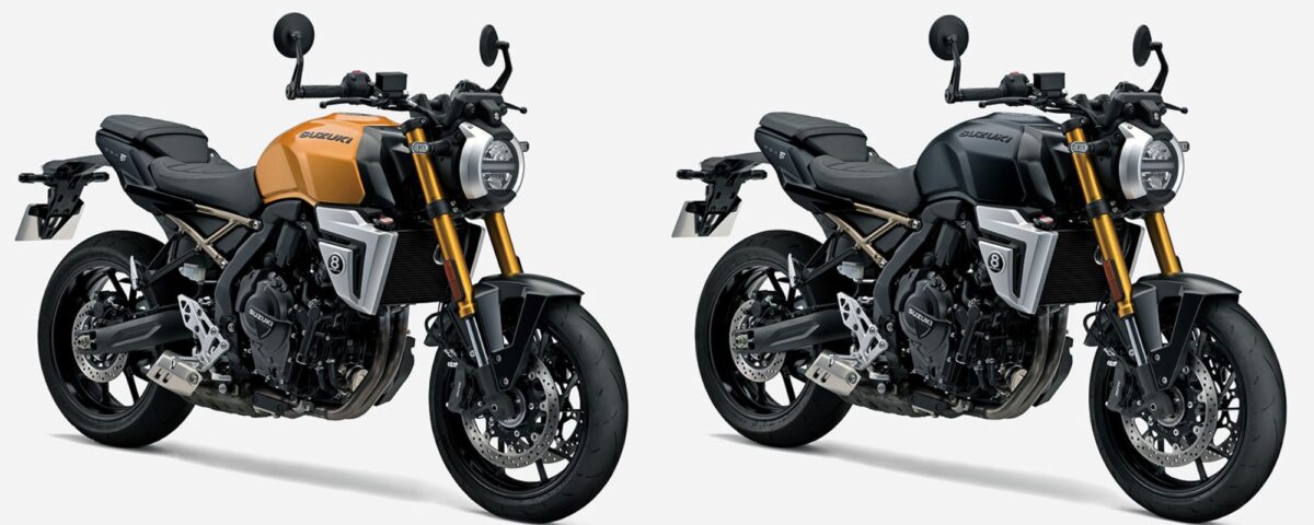 左：キャンディバーントゴールド（QSY）、右：マットブラックメタリックNo.2（YKV）