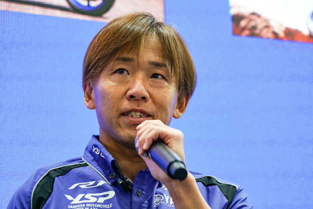 引退を表明した中須賀克行選手。