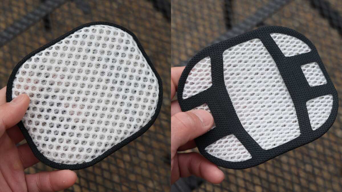 取り出してみると荒めの立体メッシュを使っておりいかにも通気性が良さそう!