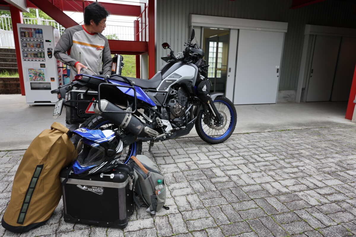 バイクステーション岡崎のおかげでしっかりリフレッシュ！　さぁ、今日も走るぞ！　