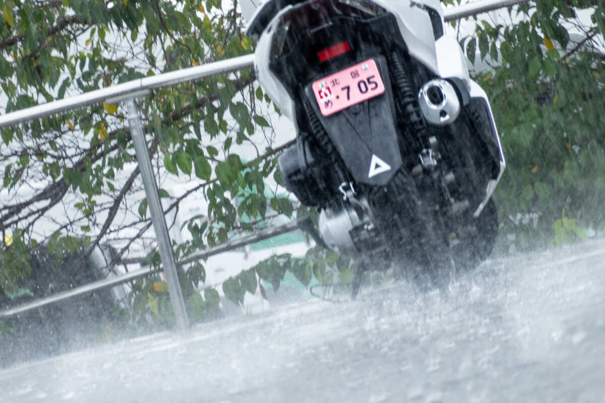 ホンダ,PCX,豪雨
