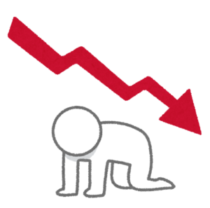 急降下なイラスト