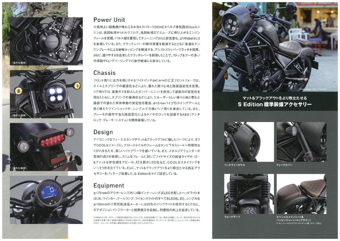 2020レブル250カタログ巻末