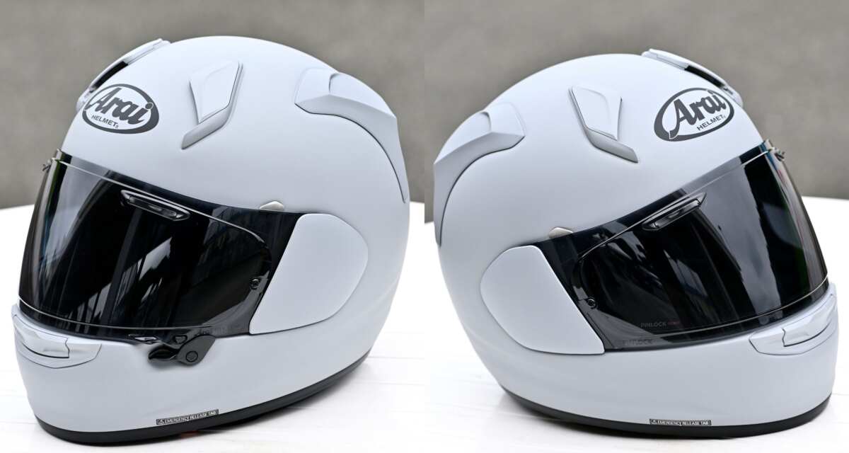 アライヘルメットの新作『X-SNC』。『X-SNC』の製品ポジションは、レーシングユースやサーキット走行を想定した最高峰の「RX-7X」と、ツーリング用「アストロ-GX」の中間に収まる。